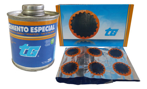 Combo Parches Para Camara Redondos 30mm Tg + Solucion 250cc 0