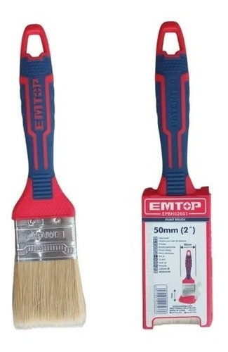 Pincel 50mm 2'' Cerda China Mango Fibra Emtop Industrial 1