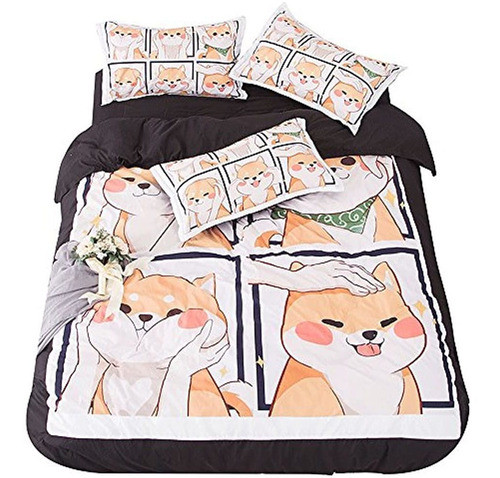 Juego De Edredón De Anime Tomori Shiba Inu, Juego De Cama De 0