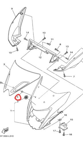 Tuerca Parabrisa Orig Yamaha 150 Sz Varias Nadal Motos 0