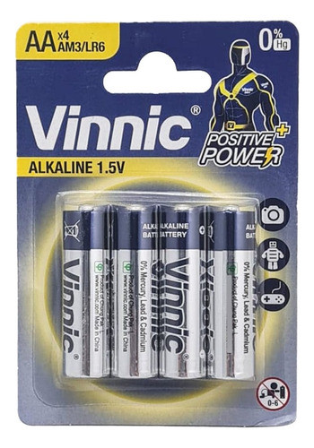 Pila Aa Alcalina Vinnic X 4 0