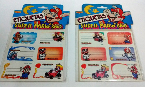 Etiquetas Super Mario Bros Cromy Nuevas Cerrado 12 Unidades 0