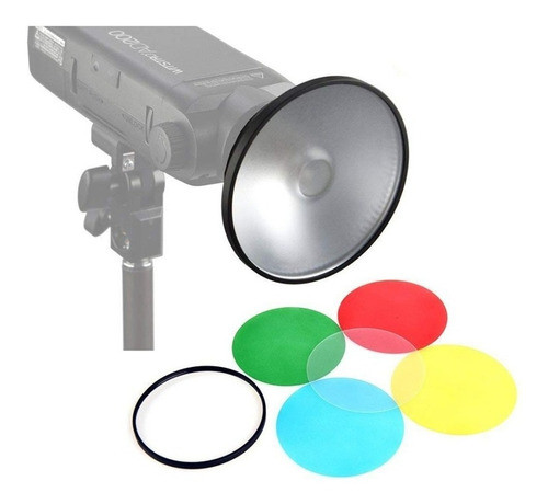 Mini Beauty Dish Con Filtros Godox Ad-m Para Flash Ad200 1