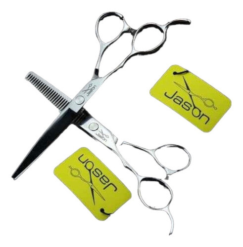 Kit Tesouras Cabeleireiro Profissional Canhoto Jason 5.5 Pol 0