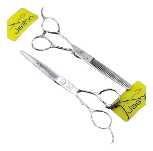 Kit Tesouras Cabeleireiro Profissional Canhoto Jason 5.5 Pol 1