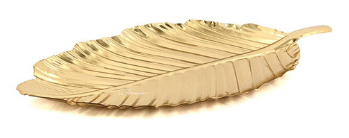 Bandeja Hoja Dorada   45 X 22 Cm 1