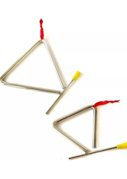 Triangulo Percusion Metalico Instrumento Musical Niños De 15 1