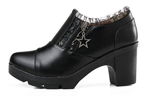 Dadawen Zapatos De Vestir Oxford Con Plataforma De Encaje, C 1