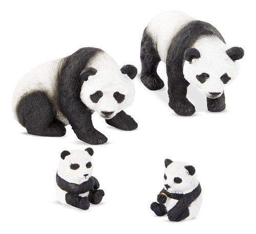 Juguete Figuras De Animales Familia Osos Pandas Niños 3años+ 0