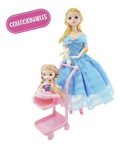 Muñeca Mama Con Hija Cocina Bay Dreamy Ck 1
