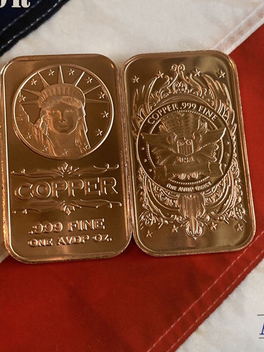 Robmar-usa-moneda Rectangular 1 Onza De Cobre-la Estatua 1