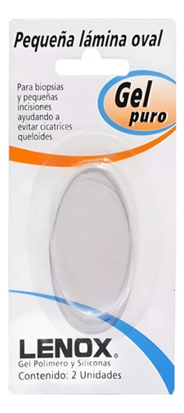 Lamina De Gel Oval S/ Tela Cicatriz Cirugia Biopsia Lenox 0 Lamina De Gel Oval S/ Tela Cicatriz Cirugia Biopsia Lenox 0