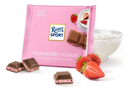 Ritter Sport Creme Importado - Iogurte De Morango 100g 0