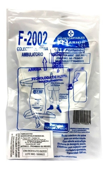 Colectora De Orina Ambulatoria Forlano 2002 Para Pierna 0