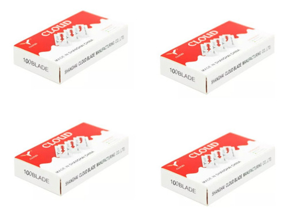 Cloud Hojas De Afeitar Caja 400 Filos Acero Barberia 0