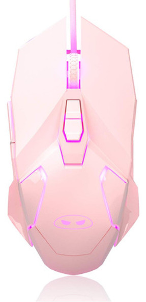 Mouse Computadora Pc Laptop Compatible Windows Mac  Rosado 0