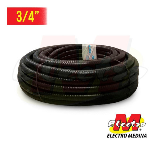 Caño Metálico Flexible Tipo Tuflex 3/4  25mts Electro Medina 0