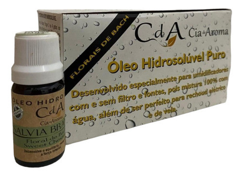 Kit 10 Óleo Hidrossolúvel Sálvia Branca Umidificadores 10ml 0