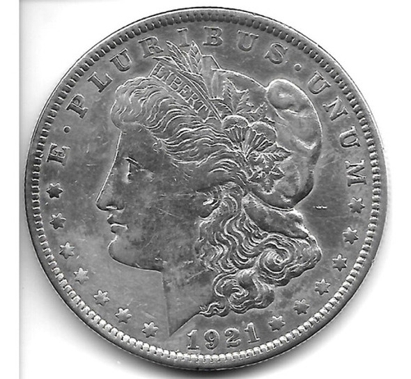 Estados Unidos Dólar Morgan De Plata Año 1921 - Km 110 Exc- 0 Estados Unidos Dólar Morgan De Plata Año 1921 - Km 110 Exc- 0