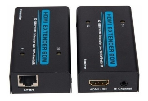 Extensor Alargue De Hdmi Por Utp 60mts Cat5/6 Rj45 1