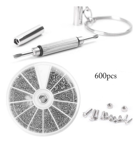 600pcs Pequeño Tornillo Tuercas Surtido Kit Con 12 Bueno M1/ 1