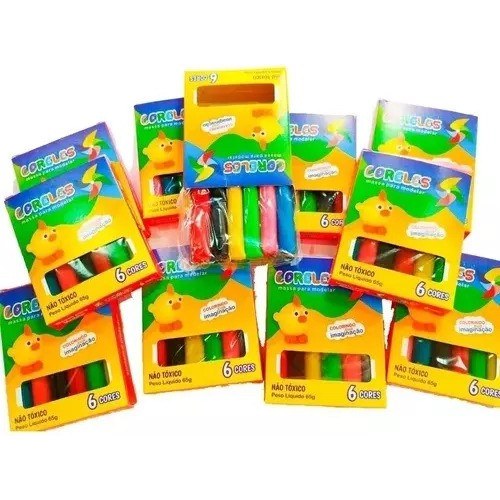 Kit 10 Massinha De Modelar Corelles Odontopediatria Dentista 0