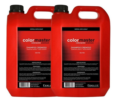 2 Shampoo Fidelité Colormaster Cremoso Neutro Ph 6,5 5000m 0