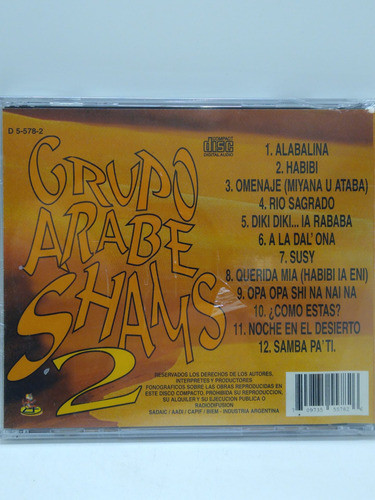 Grupo Árabe Shams 2  Cd Nuevo 1