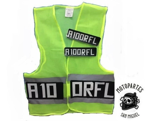 Chaleco Para Moto Reglamentario Con 2 Calcos Para Casco Moto 0