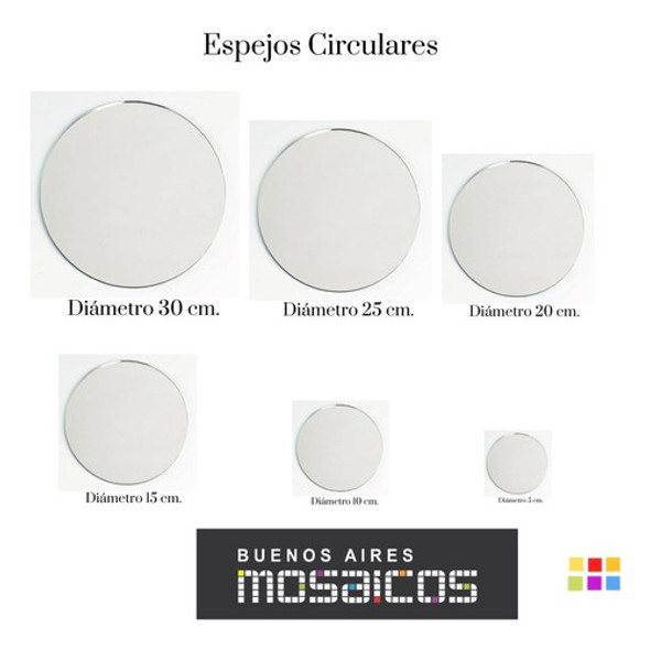 Espejo Circular 25 Cm. Mosaiquismo. Bs As Mosaicos 1