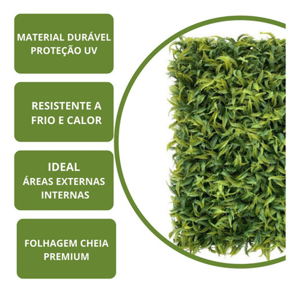 25 Placa De Samambaia Cheia 40x60 Jardim Vertical Artificial 1