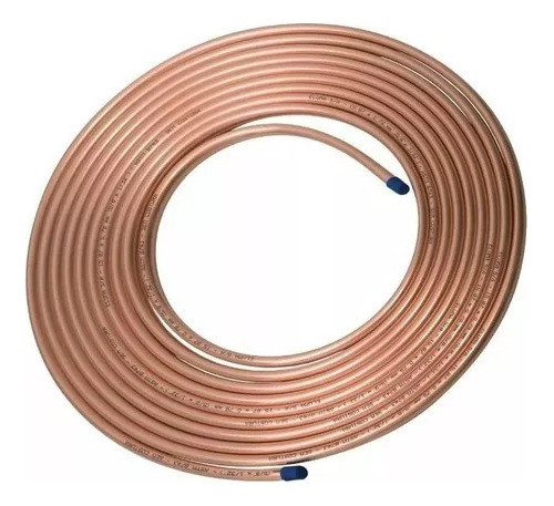 Caño De Cobre Iusa 1/4 Para Refrigeración Rollo De 15 Metros 0