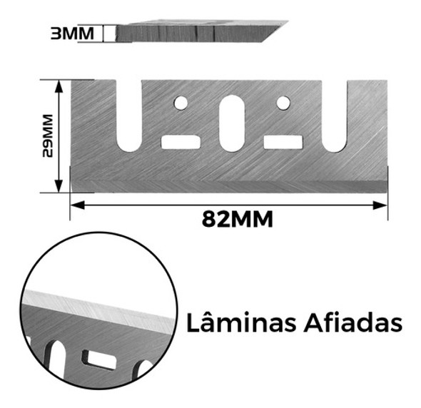 Par Lâminas Faca 82mm Plaina Pb-92 1900b M1902 Kp0800 1