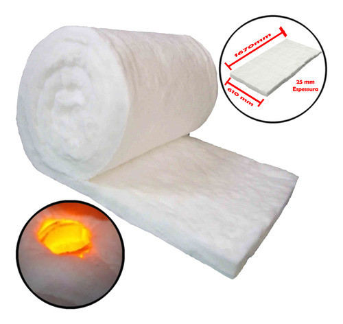 Manta P/ Forja, Isolamento Térmico Alta Temperatura 1260ºc 1