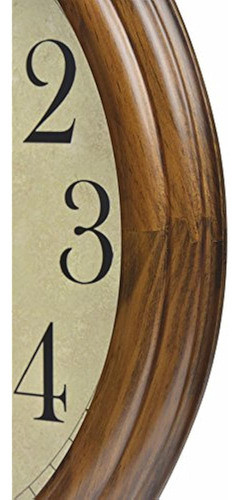 Viejo Roble Madera Maciza Silencioso Sin Tic Tac Reloj De Pa 1