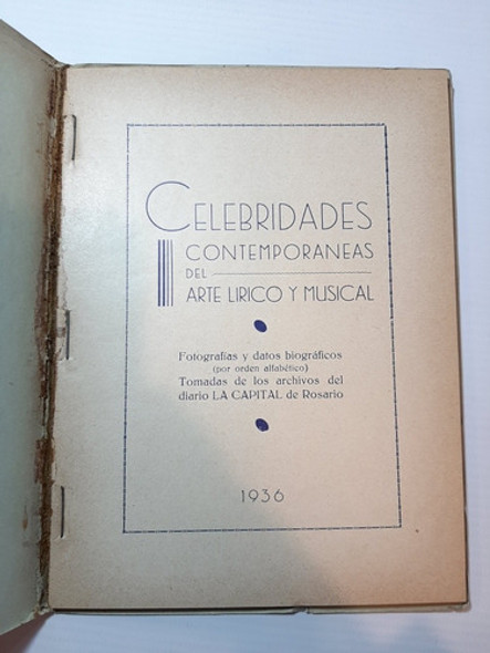 Antiguo Libro Opera Rosario Diario La Capital 1936 Ro 1430 0
