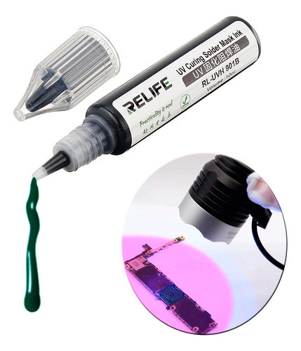 Resina Uv Curador Relife 10cc Micro Soldaduras Puentes 0