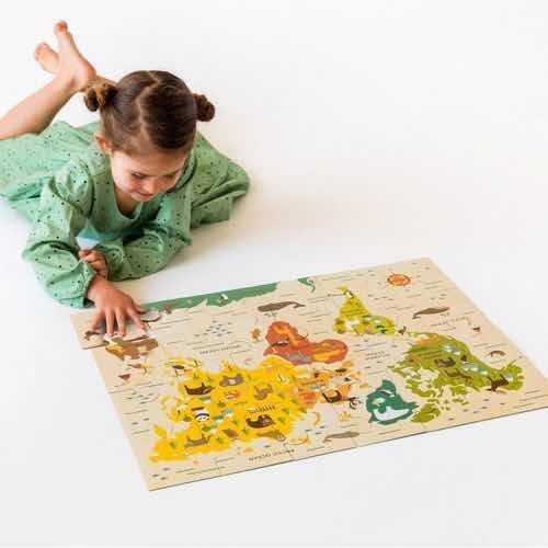 Puzzle Grande Animales Del Mundo Petit Collage Cadaques Kids 1