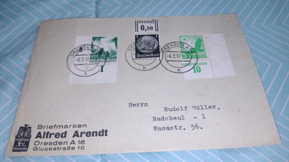 Alemania Sobre Circulado  1937 De Dresden A Wasasrt Alemania 0