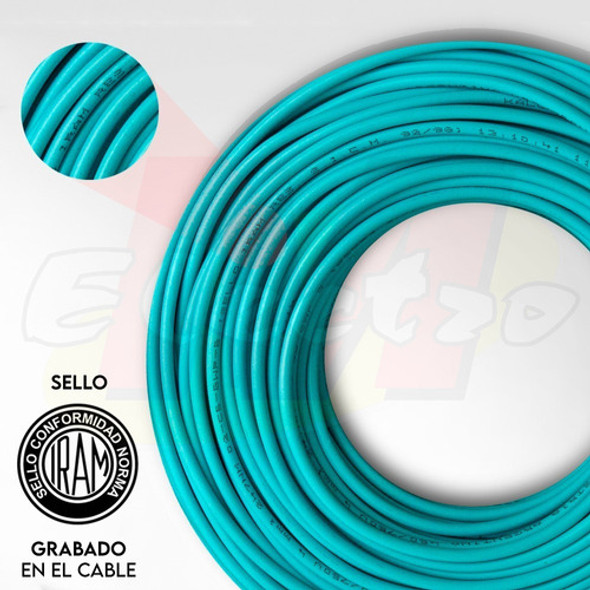 Cable Unipolar 2,5mm Celeste Metro Ca 5 Kalop Electro Medina 1 Cable Unipolar 2,5mm Celeste Metro Ca 5 Kalop Electro Medina 1
