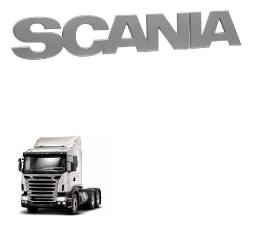 Emblema Adesivo Da Cabine Letreiro Scania Frontal Serie 4 0