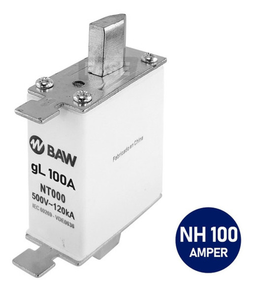 Fusible Nh 100 Amper T000 Baw 500v Gl 120ka Calidad Original 1