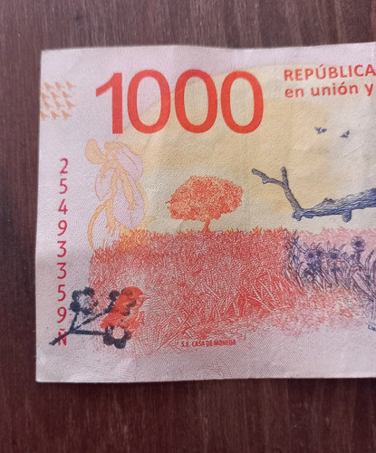 Billete De 1000 Con Error De Impresión 1