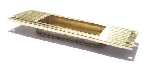 Cubeta De Corrediza Modelo Rayada Chica Bronce Pulido 1