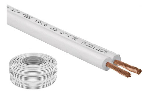 Cable Gemelo 2 X 2 Mm Rollo 100 Metros Color Blanco S.bel-la 0