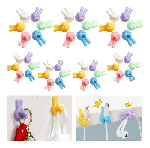 ~ Protector. Paquete De 42 Ganchos De Pared De Silicona Para 0