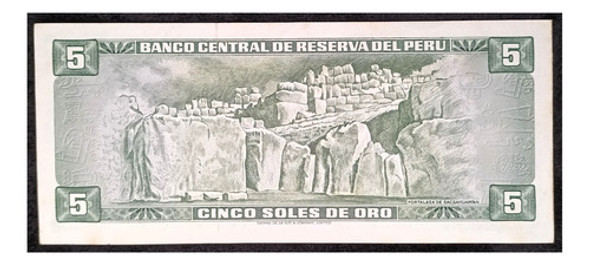 Perú Billete 5 Soles De Oro 1970 Exc Pick 99b Pachacutec 0 Perú Billete 5 Soles De Oro 1970 Exc Pick 99b Pachacutec 0