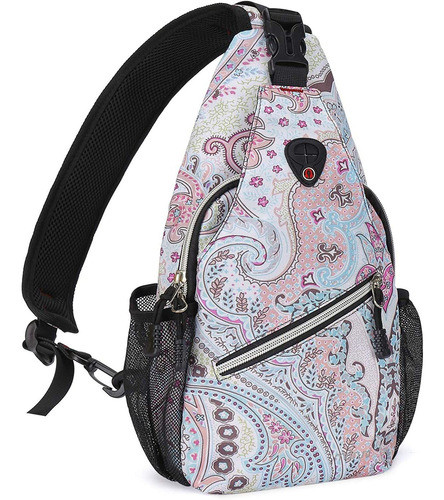 Mochila Senderismo Bandolera Blanca Mandalas 0