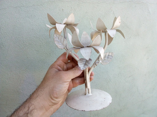T- Portavelas De Hierro 19cm X 16cm X 21,5cm Alto 0