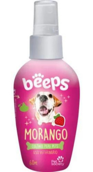 Colônia Pets Beeps 60ml Fragrância Morango Pet Society 0